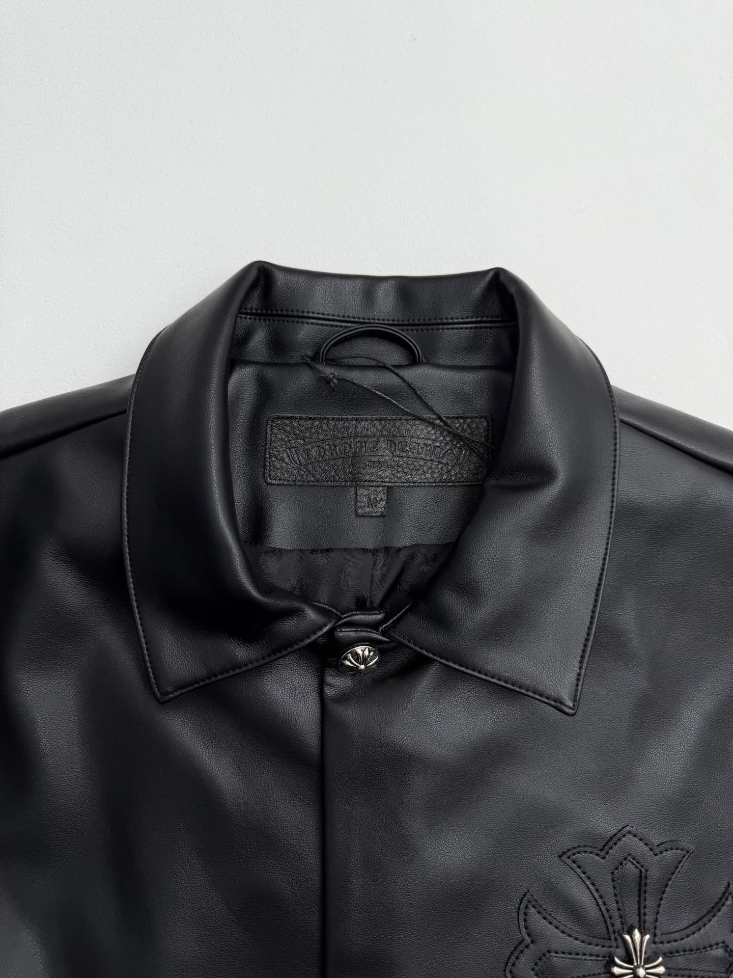 P580 Chrome Hearts Chrome Hearts Cross Leather Jacket S/M/L/XL